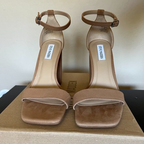 Steve Madden Tiaa Suede Block Heels - Camel Nubuck main image 5